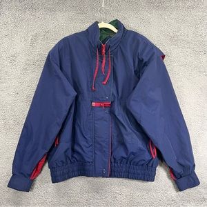 Vintage Cabin Creek Jacket Color Blue Red Green Nylon Men Size Large